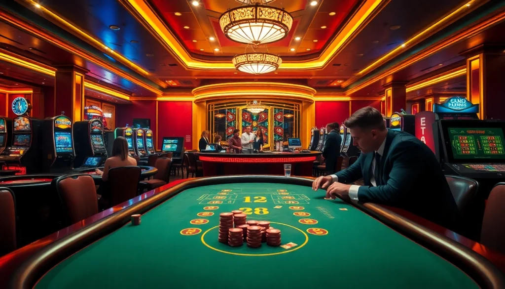 Experience the thrilling atmosphere of e28 VIP gaming, where high-stakes poker brings excitement to the casino floor.