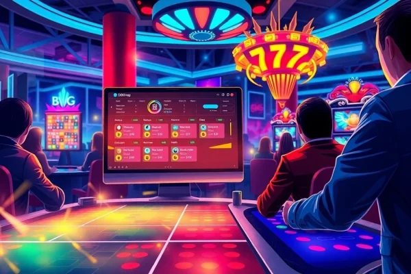 Experience the excitement of BDG game login amidst vibrant casino activities.