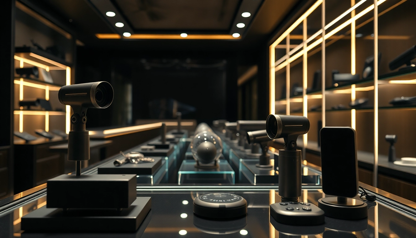 Browse exclusive items in our boutique d'espionnage showcasing top-quality surveillance gear.