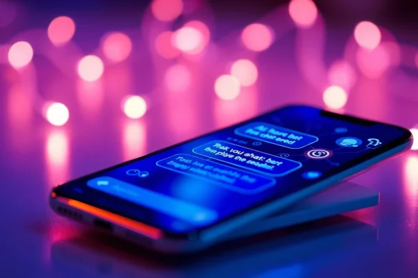 Engaging AI chatbot interaction showcasing ai sex chat free on a sleek smartphone.