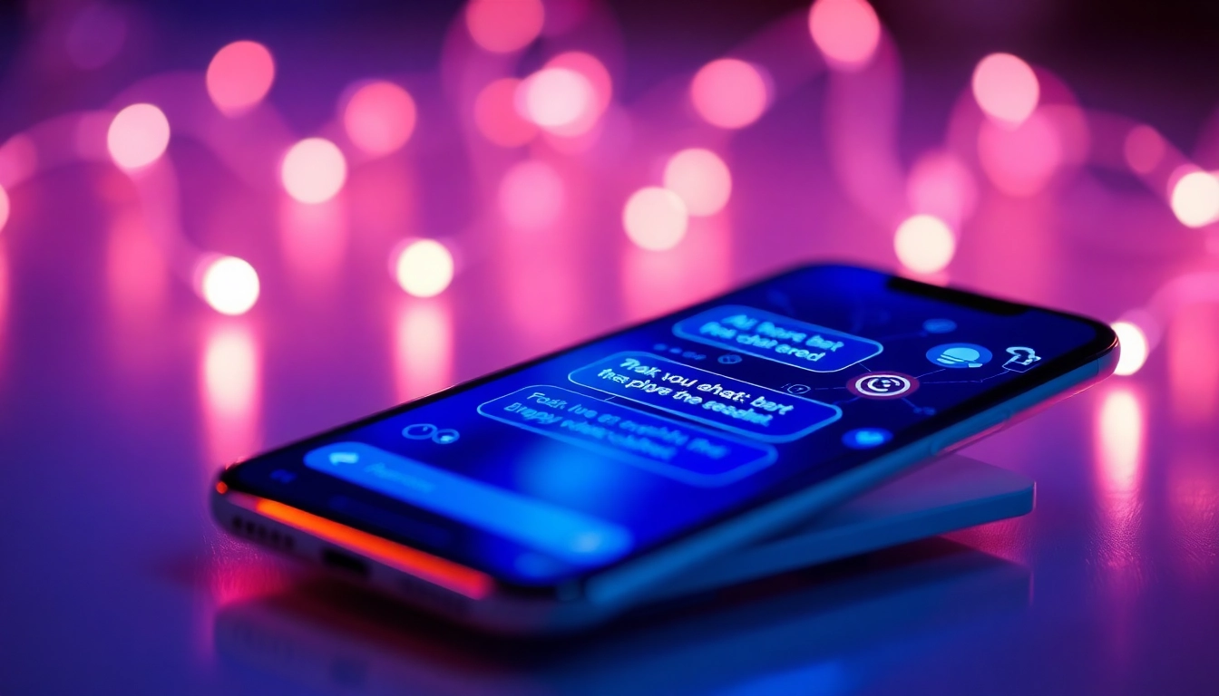 Engaging AI chatbot interaction showcasing ai sex chat free on a sleek smartphone.